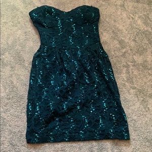 Sparkly green dress